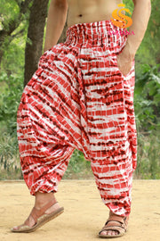 SARJANA Men's Rayon Tie Dyed Harem Pants with Pockets - FREE SIZE