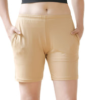 SARJANA Women's Cotton Shorts with Pockets Workout Trouser Yoga Pants - FREE SIZE