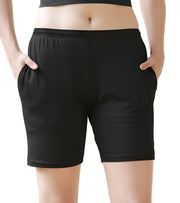 SARJANA Women's Cotton Shorts with Pockets Workout Trouser Yoga Pants - FREE SIZE