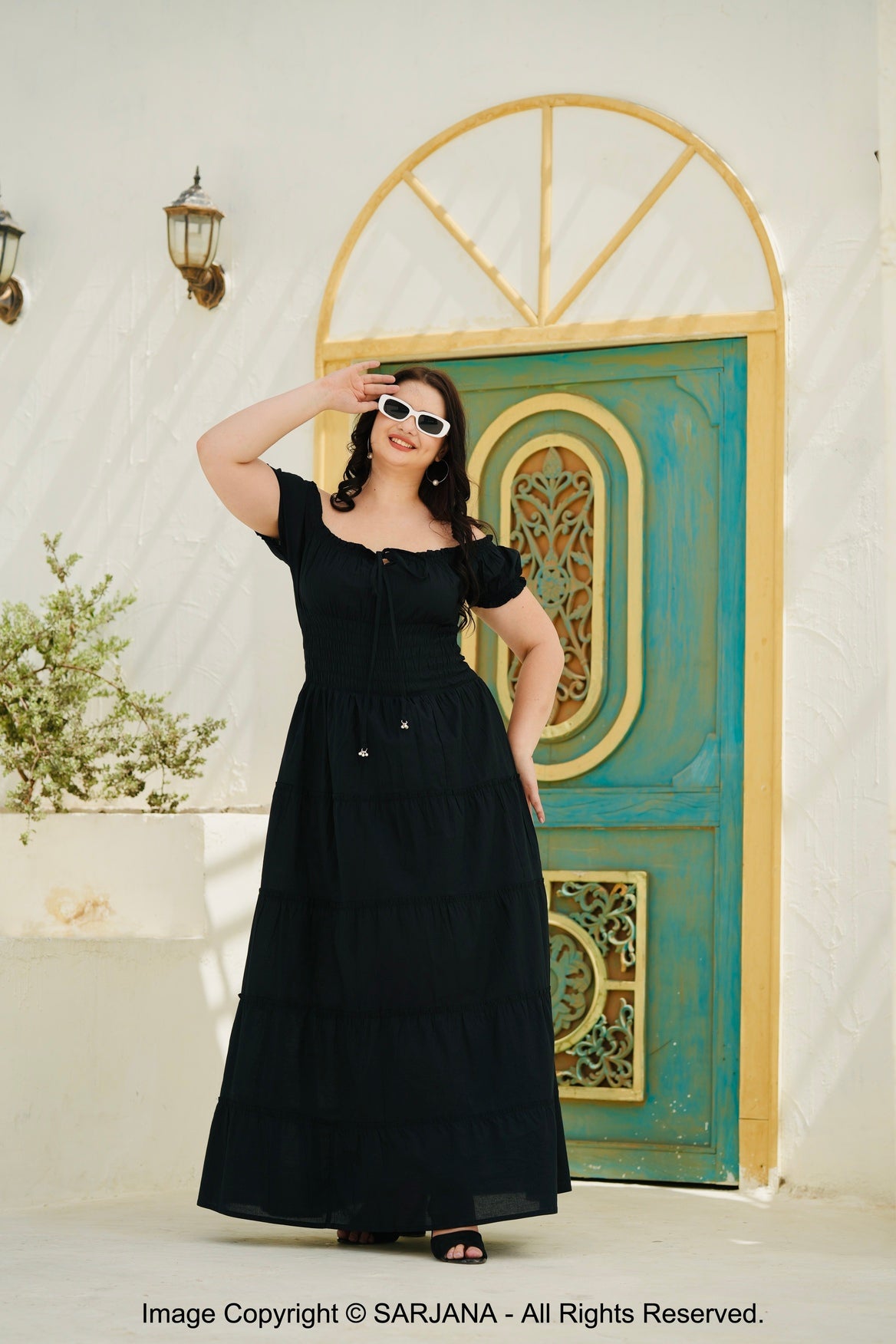 Women's Solid Cotton Long Maxi Dress A-Line Casual Party Beach Tiered Women's Solid Cotton Long Maxi Dress A-Line Casual Party Beach Tiered