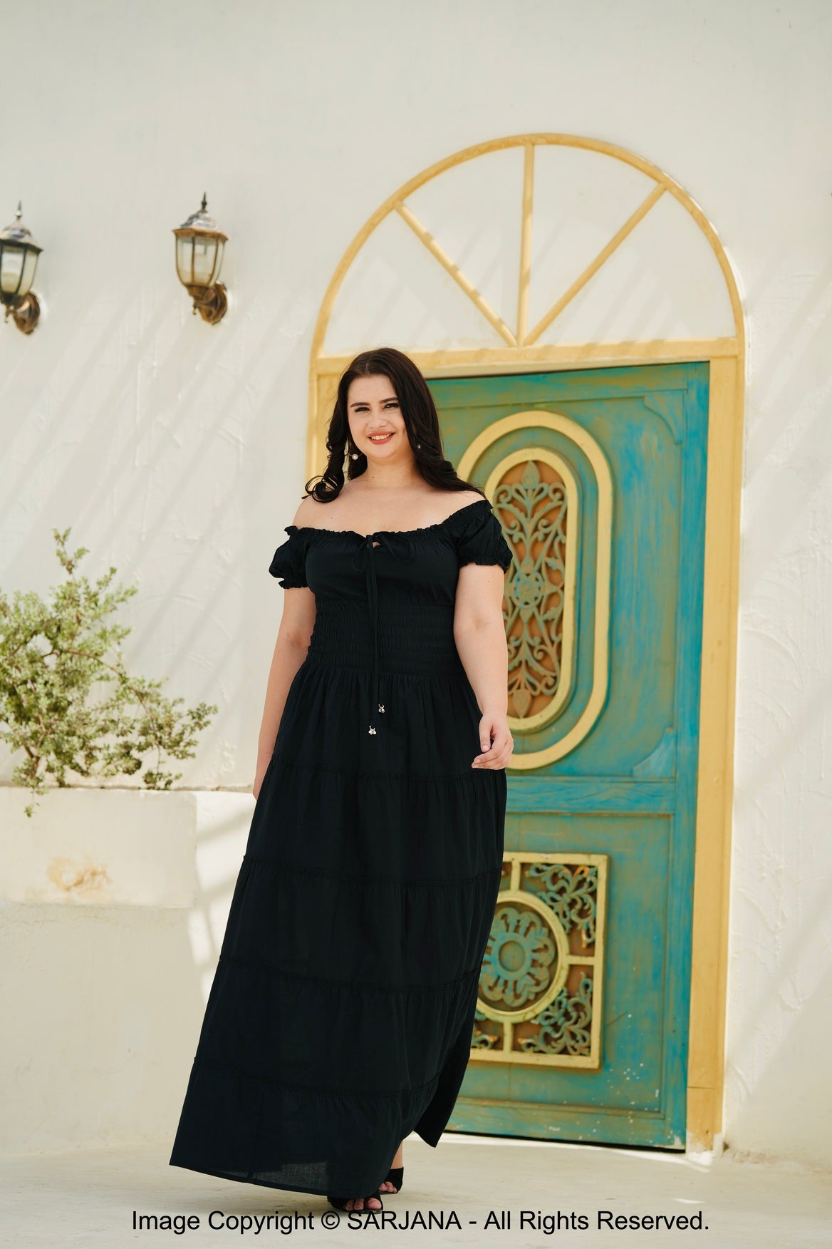 Women's Solid Cotton Long Maxi Dress A-Line Casual Party Beach Tiered Sundress Free SIZE Maroon Women's Solid Cotton Long Maxi Dress A-Line Casual Party Beach Tiered Sundress Free SIZE Maroon