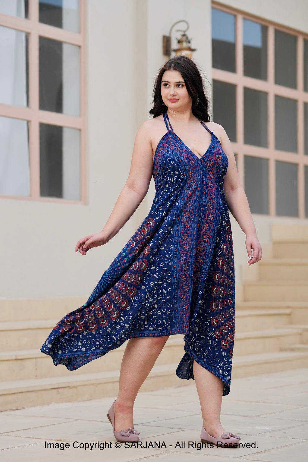 Women's Mandala Spaghetti Strap Maxi Dress Casual Party Beach Long Sun Women's Mandala Spaghetti Strap Maxi Dress Casual Party Beach Long Sun