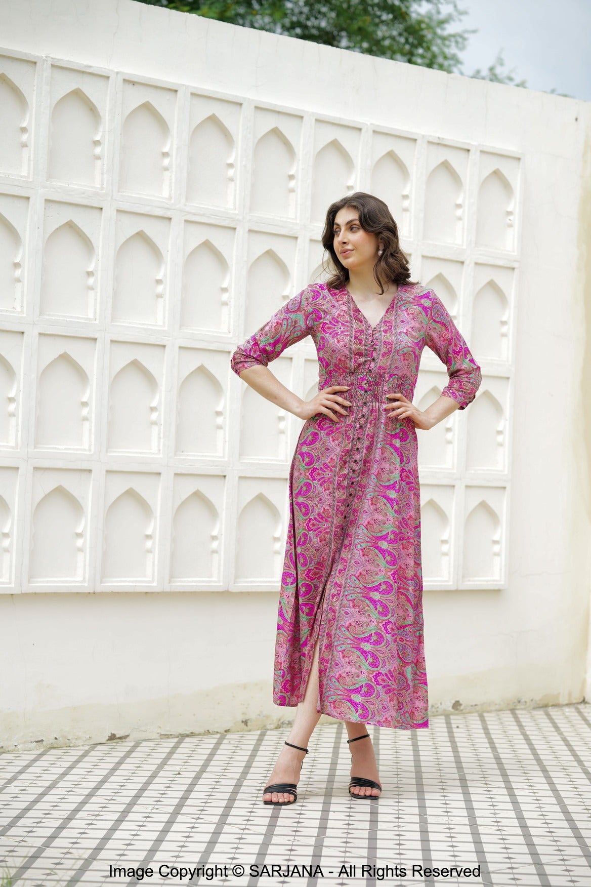 paisley casual dress By Together Camille Maxi Dress M