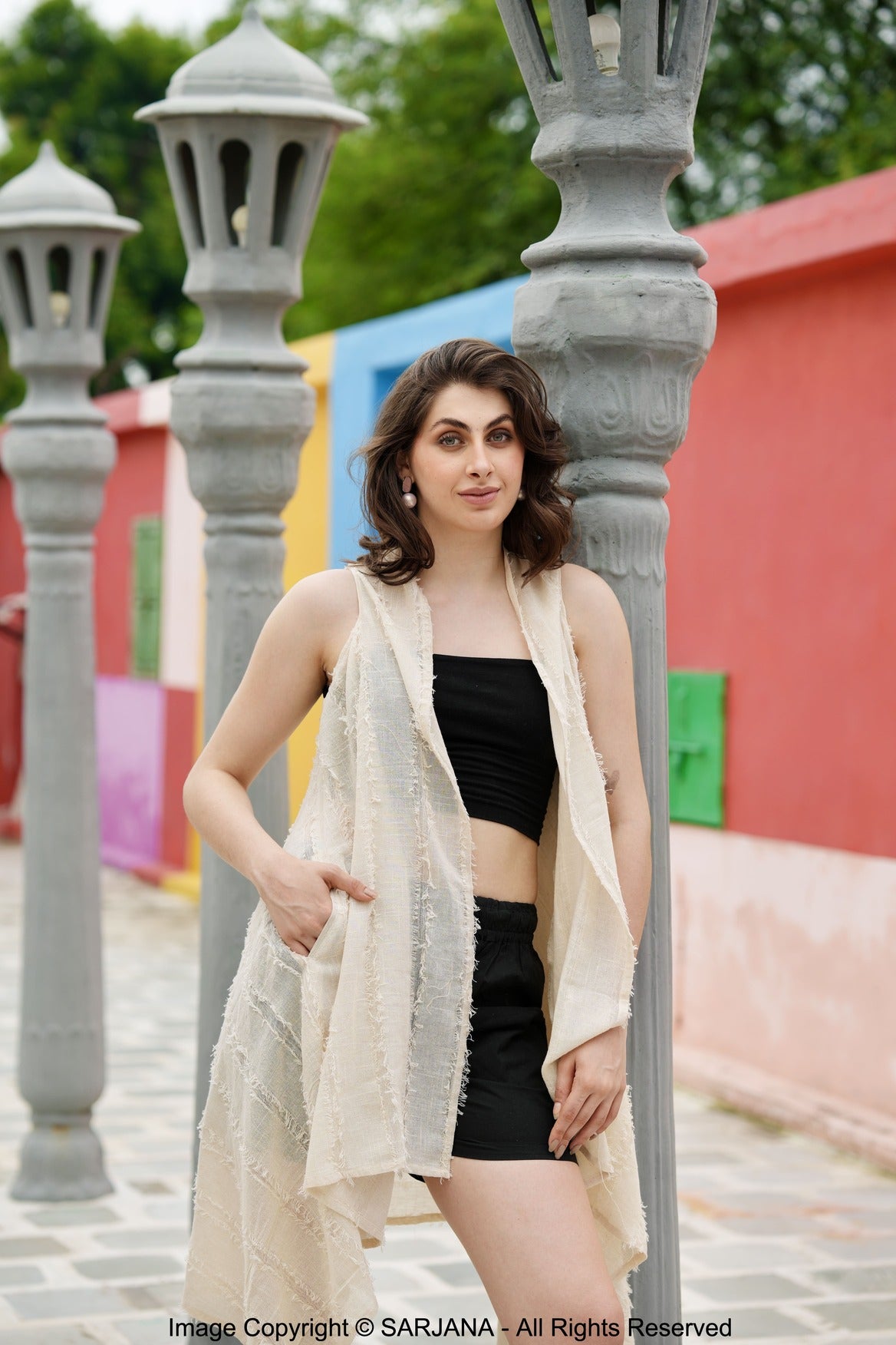 SARJANA Leggings Churidar authentiques en coton pour femme