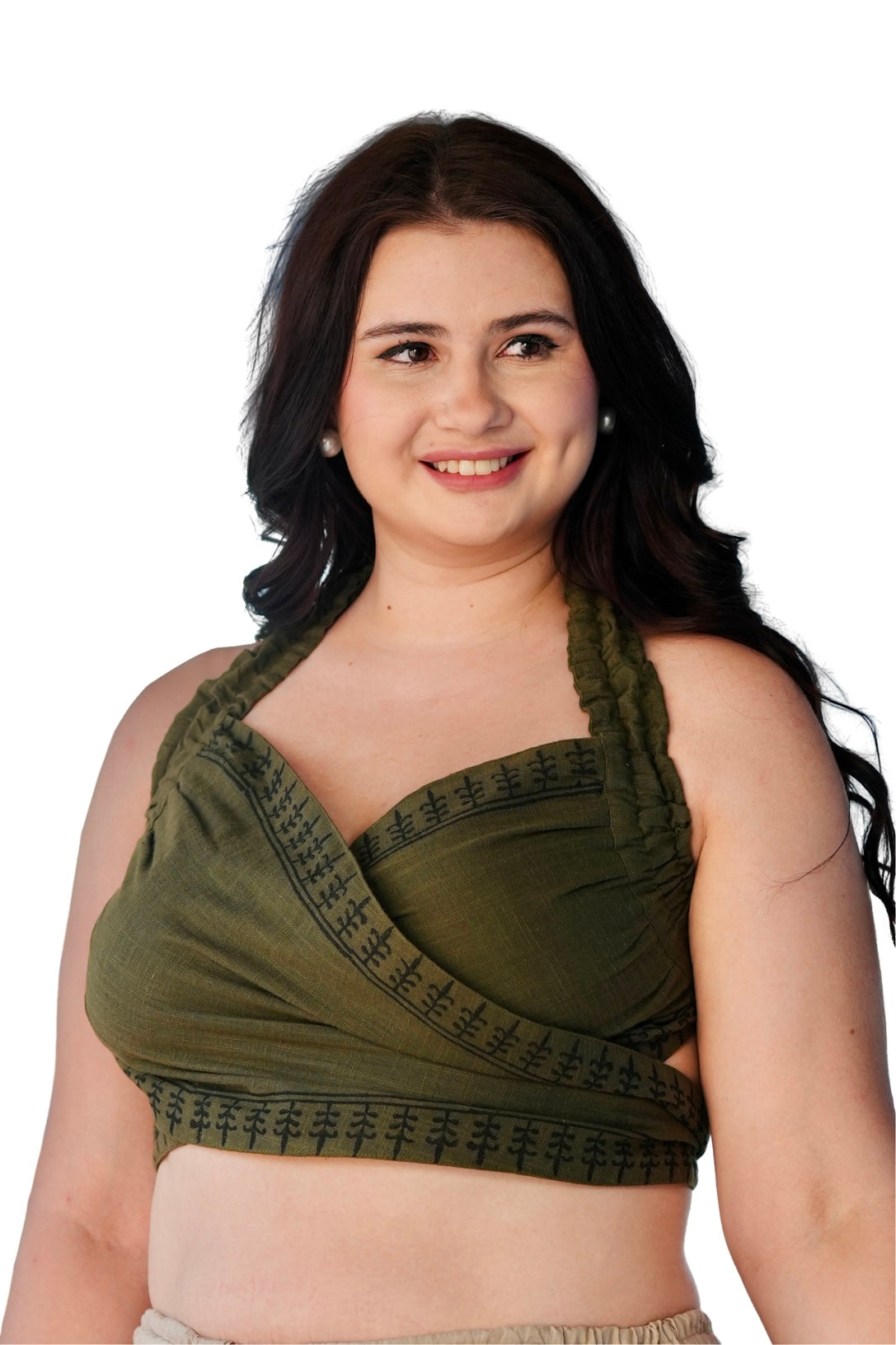 SARJANA Women's Cotton Tank Top Sleeveless Casual Crop Wrap Tops Beach Cover Ups - FREE SIZE