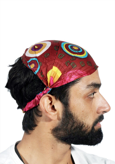 SARJANA Lot 10 Pieces Women Men Cotton Printed Wide Headbands Unisex Head Wrap Bandana