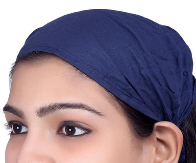 SARJANA Lot 10 Pieces Women Men Cotton Solid Wide Headbands Unisex Head Wrap Bandana