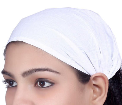 SARJANA Lot 10 Pieces Women Men Cotton Solid Wide Headbands Unisex Head Wrap Bandana
