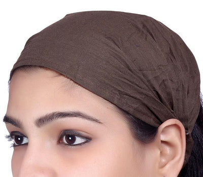 SARJANA Lot 10 Pieces Women Men Cotton Solid Wide Headbands Unisex Head Wrap Bandana