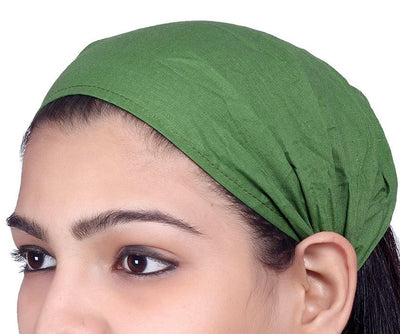 SARJANA Lot 10 Pieces Women Men Cotton Solid Wide Headbands Unisex Head Wrap Bandana