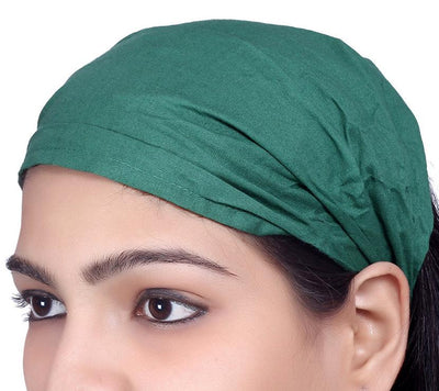 SARJANA Lot 10 Pieces Women Men Cotton Solid Wide Headbands Unisex Head Wrap Bandana
