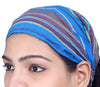 SARJANA Lot 10 Pieces Women Cotton Striped Headband Wide Hairband Men Wrap Yoga Bandana