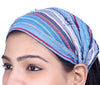 SARJANA Lot 10 Pieces Women Cotton Striped Headband Wide Hairband Men Wrap Yoga Bandana