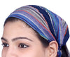 SARJANA Lot 10 Pieces Women Cotton Striped Headband Wide Hairband Men Wrap Yoga Bandana