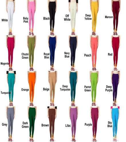 SARJANA Women's Cotton Authentic Churidar Leggings Casual Yoga Pants