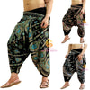SARJANA Men Women Cotton Golden Printed Harem Pants Yoga Unisex Drop Crotch Pockets Pants