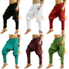 SARJANA Men Women Cotton Harem Churidar Pants Solid Yoga Unisex Drop Crotch Pockets Pants