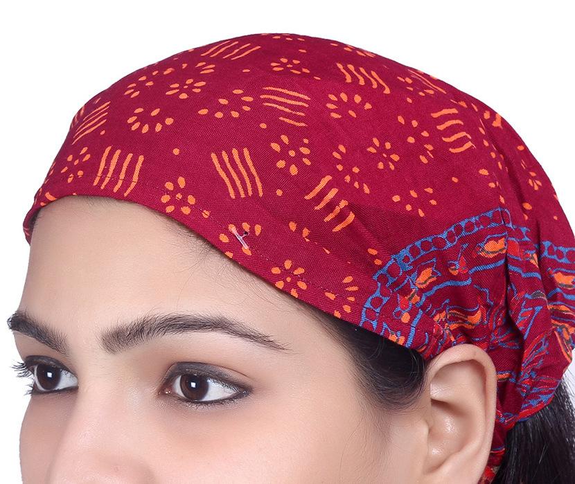 SARJANA Lot 10 Pieces Women Men Rayon Printed Wide Headbands Unisex Head Wrap Bandana