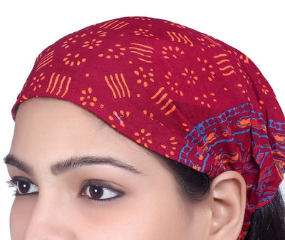 SARJANA Lot 10 Pieces Women Men Rayon Printed Wide Headbands Unisex Head Wrap Bandana