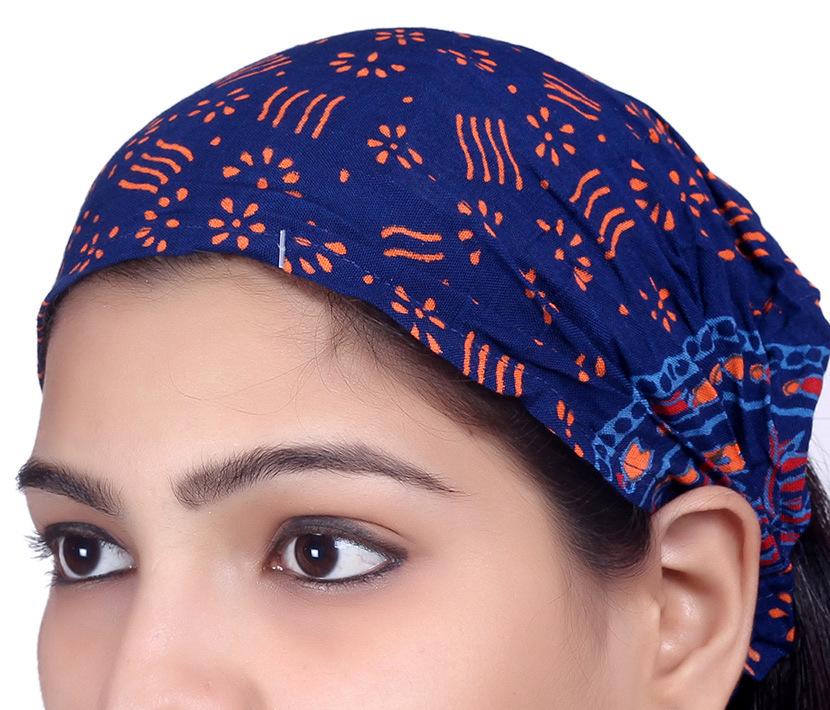 SARJANA Lot 10 Pieces Women Men Rayon Printed Wide Headbands Unisex Head Wrap Bandana