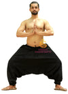 SARJANA Men Women Cotton Solid Pockets Harem Pants Yoga Unisex Drop Crotch Pants