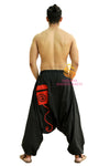 SARJANA Men Women Cotton Pockets Harem Pants Yoga Drop Crotch Unisex Pants