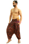 SARJANA Men Women Cotton Printed Harem Pants Yoga Unisex Drop Crotch Pockets Pants