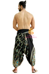 SARJANA Men Women Cotton Golden Printed Harem Pants Yoga Unisex Drop Crotch Pockets Pants