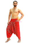 SARJANA Men Women Rayon Mandala Printed Harem Pants Yoga Unisex Drop Crotch Pockets Pants