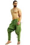 SARJANA Hommes Femmes Coton Harem Churidar Pantalon Solide Yoga Unisexe Entrejambe Poches Pantalon