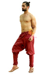 SARJANA Hommes Femmes Coton Harem Churidar Pantalon Solide Yoga Unisexe Entrejambe Poches Pantalon