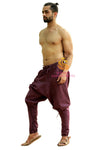 SARJANA Men Women Cotton Harem Churidar Pants Solid Yoga Unisex Drop Crotch Pockets Pants