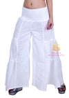 SARJANA Womens Cotton Solid Palazzo Pants Yoga Trouser Harem Baggy Wide Leg Pants