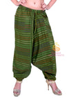 SARJANA Womens Cotton Striped Harem Pants Yoga Trouser Harem Baggy Hippie Genie Unisex Pants