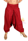 SARJANA Womens Cotton Solid Harem Pants Yoga Trouser Genie Hippie Drop Crotch Pants