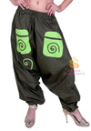 SARJANA Womens Cotton Solid Pockets Harem Pants Yoga Trouser Hippie Genie Unisex Pants