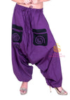 SARJANA Womens Cotton Solid Pockets Harem Pants Yoga Trouser Hippie Genie Unisex Pants