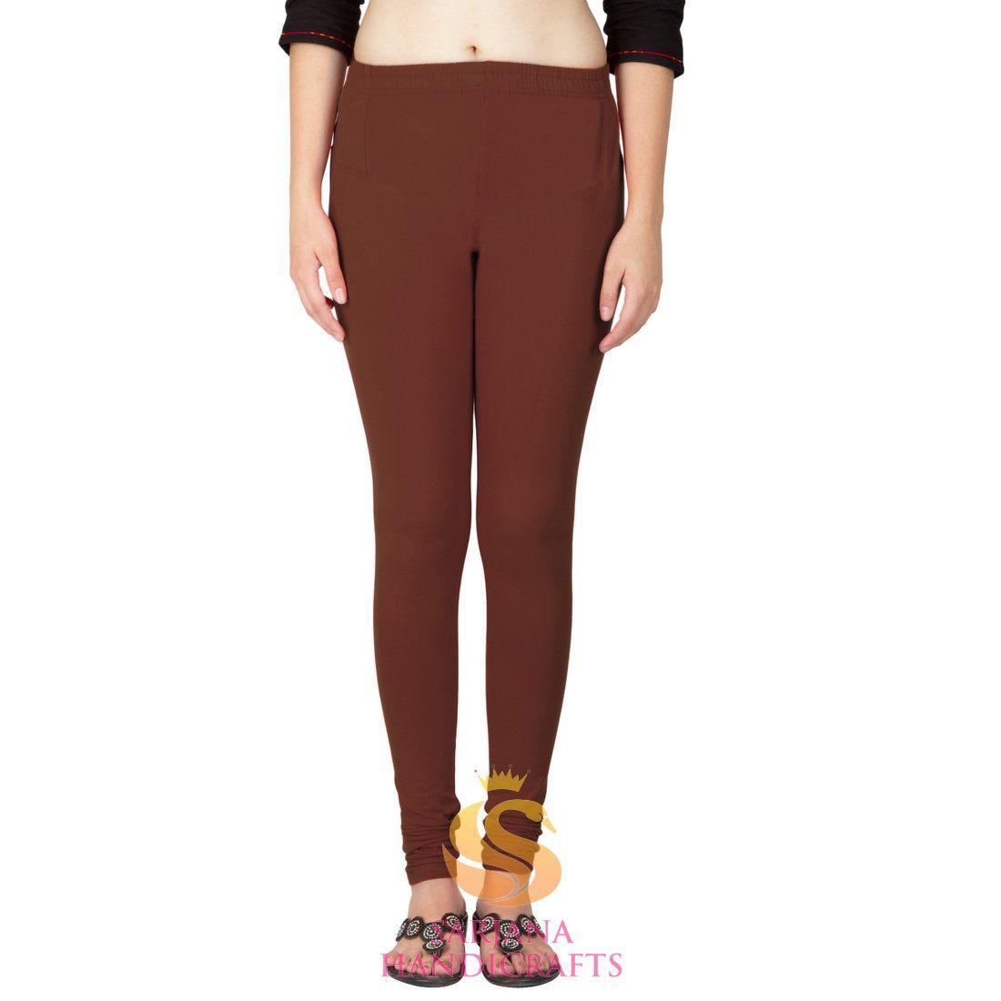 SARJANA Women Cotton Brown Color Authentic Churidar Leggings Casual Pa –  Sarjana Shop