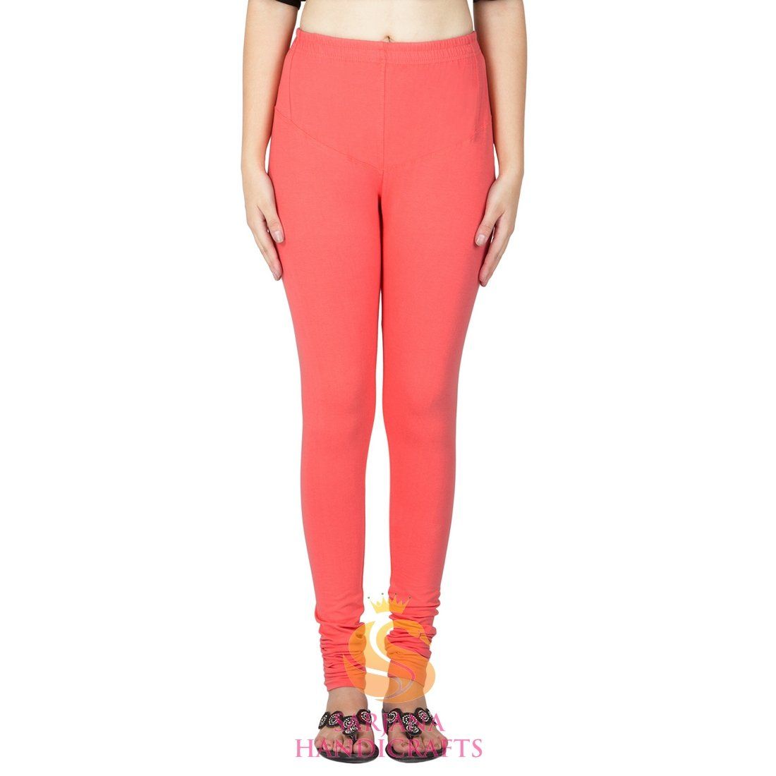SARJANA Women Cotton Peach Color Authentic Churidar Leggings Casual Pa –  Sarjana Shop