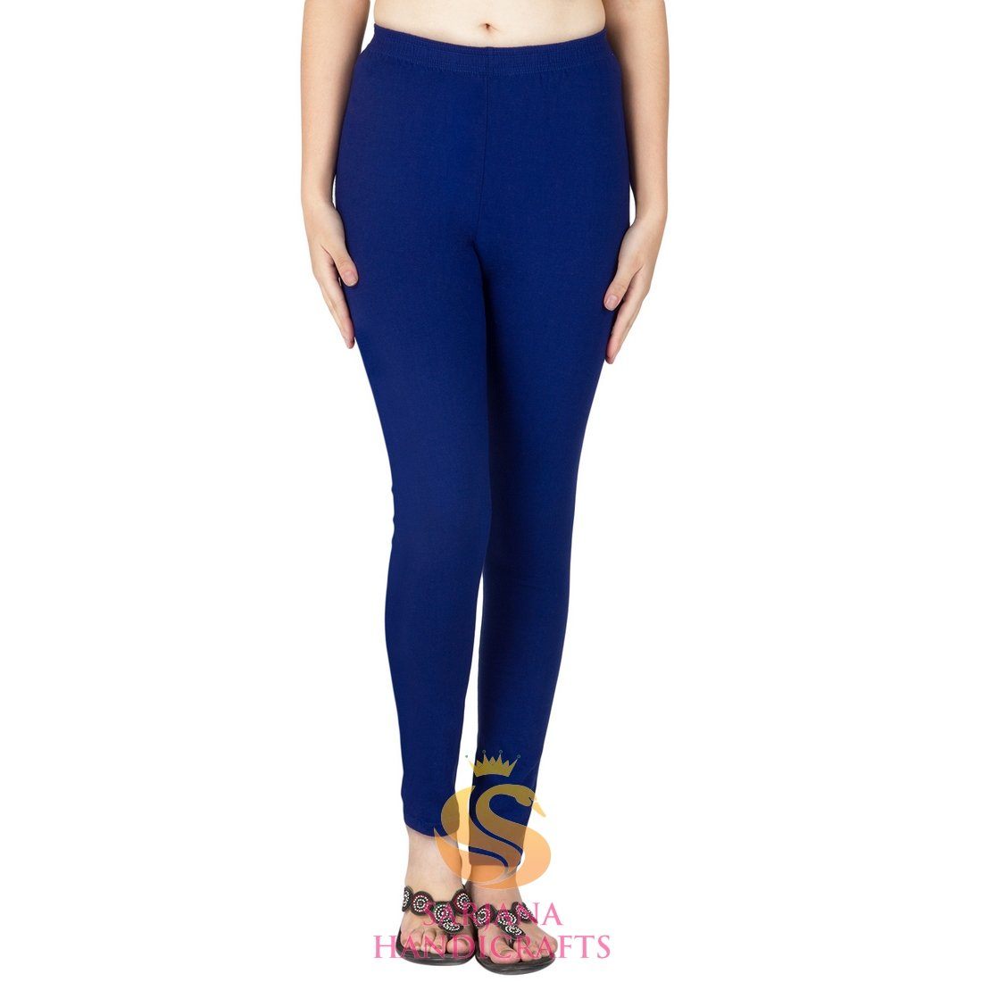 SARJANA Women Cotton Royal Blue Color Authentic Churidar Leggings Casu –  Sarjana Shop