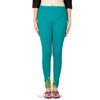 SARJANA Leggings Churidar authentiques en coton pour femme - Couleur turquoise - Pantalons décontractés