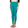 SARJANA Leggings Churidar authentiques en coton pour femme - Couleur turquoise - Pantalons décontractés