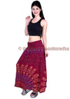 SARJANA Women Skirt Rayon Mandala Printed Stretch Waist Casual Summer Skirt