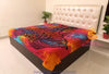 SARJANA Queen Size Cotton Flat Bed Sheet Elephant Tie Dyed Double Bedspread Bedding Dorm Throw