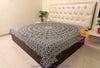 SARJANA Drap de lit plat en coton Queen Size, couvre-lit Double imprimé éléphant Floral Mandala, literie pour dortoir