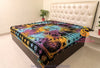 SARJANA Queen Size Cotton Flat Bed Sheet Sun Moon Tie Dyed Double Bedspread Bedding Dorm Throw