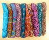 SARJANA Lot 10 Pieces Women Printed Silk Headband Wide Hairband Men Wrap Yoga Bandana